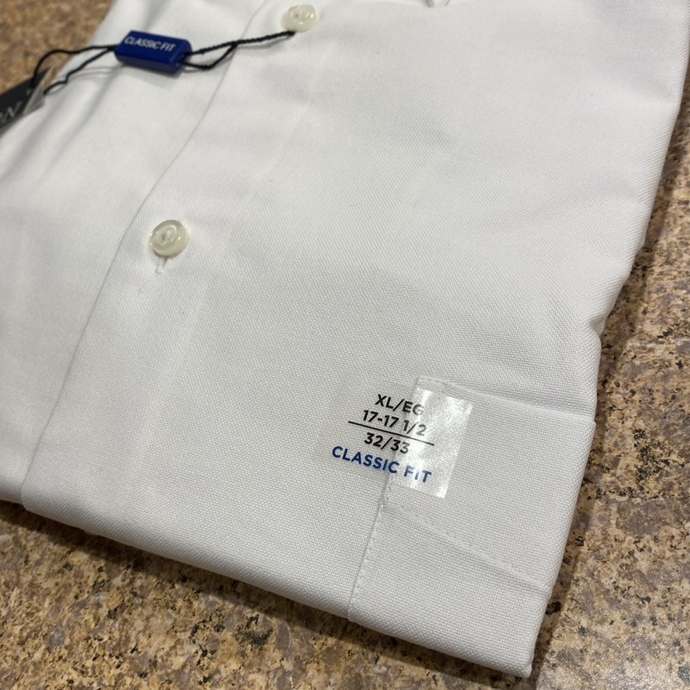 NWT Covington Long Sleeve Oxford XL Neck 17-17 1/2 L/S 32/33 Button Down Shirt - Picture 9 of 16
